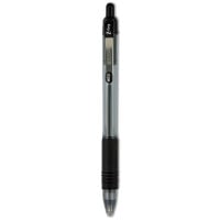 Zebra Z-Grip Ballpoint Pen, Retractable, Medium 1 mm, Black Ink, Clear/Black Barrel, 12/Pack (22210)