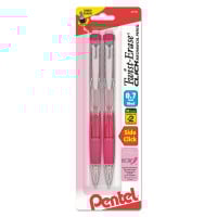 Pentel Twist-Erase CLICK Mechanical Pencil, 0.7 mm, HB (#2), Black Lead, Pink Barrel, 2/Pack (PD277TBP2PBC)